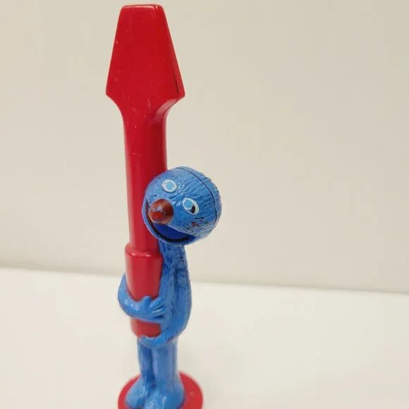 Muppets | Toys | Vtg Muppets Blue Grover Red Stand Pvc Figure Cake ...